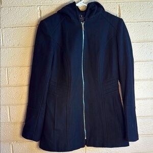 London Fog Dkny Black Trench Coat Classic Design